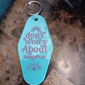 Retro 1960s-70s style keychain   motivational words  Inspirational Motel Key